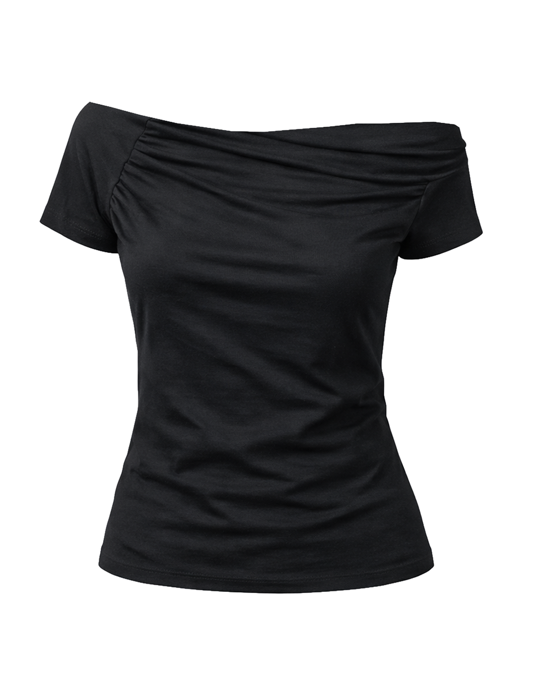 Basic Asymmetrical Ruched Top