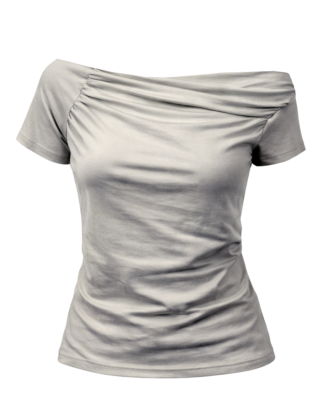 Basic Asymmetrical Ruched Top