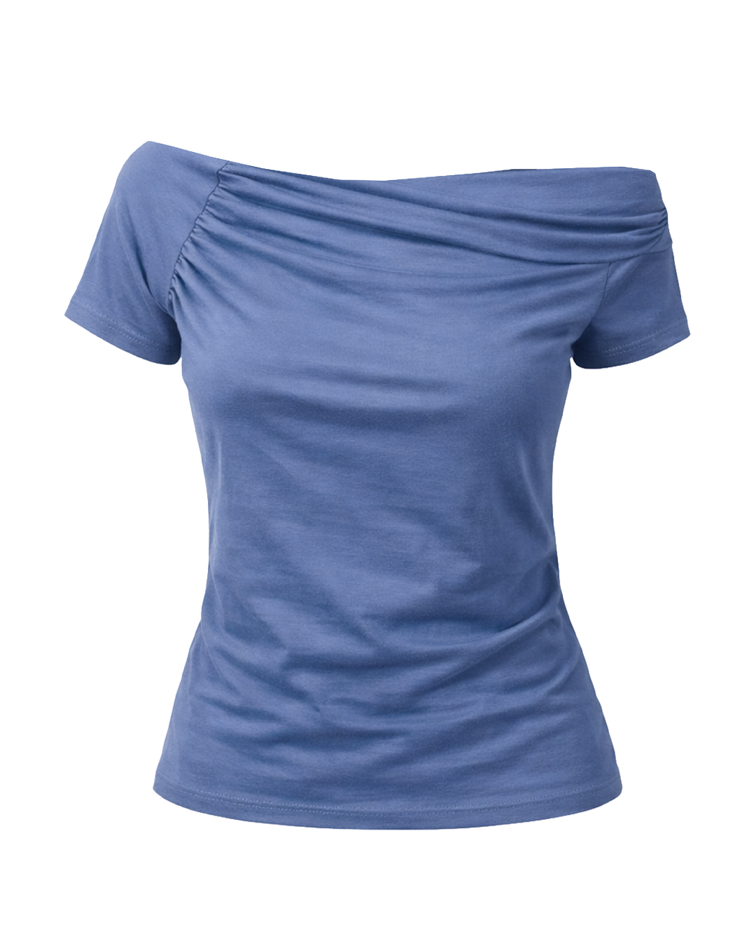 Basic Asymmetrical Ruched Top